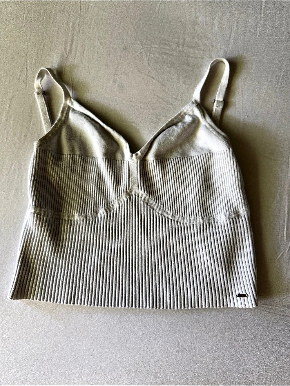 Guess Ribbed Cropped Camisole in White